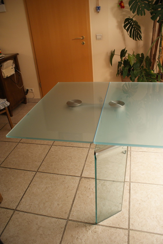 Image 1 of FIAM Ray Plus glazen uitschuifbare eettafel