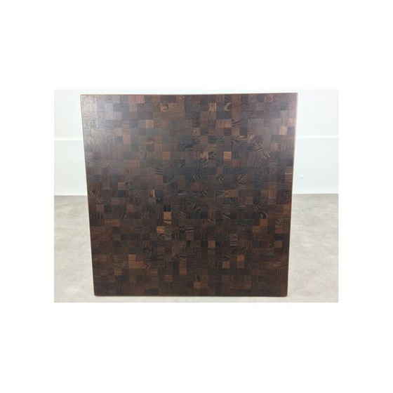 Image 1 of Vintage salontafel in palmhout marqueterie van Dieter Waeckerlin, Zwitserland