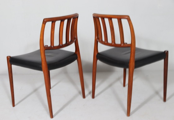 Image 1 of 10 eetkamerstoelen van Niels Otto Møller voor Jl Møllers, model: 83, Denemarken, jaren 1960,