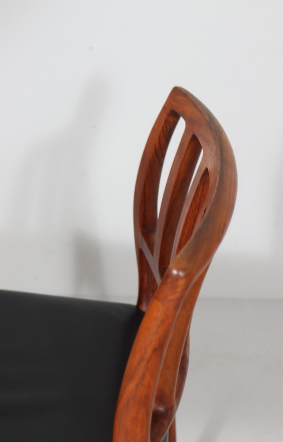 Image 1 of 10 eetkamerstoelen van Niels Otto Møller voor Jl Møllers, model: 83, Denemarken, jaren 1960,