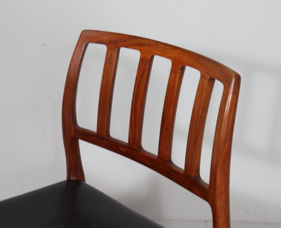 Image 1 of 10 eetkamerstoelen van Niels Otto Møller voor Jl Møllers, model: 83, Denemarken, jaren 1960,