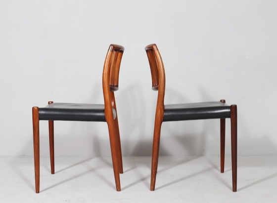 Image 1 of 10 eetkamerstoelen van Niels Otto Møller voor Jl Møllers, model: 83, Denemarken, jaren 1960,