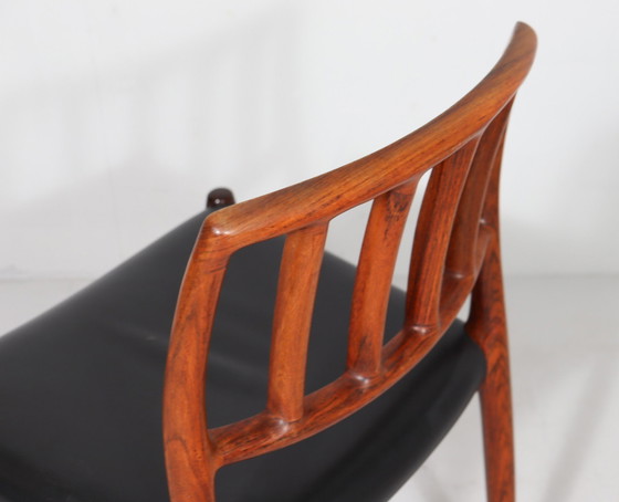 Image 1 of 10 eetkamerstoelen van Niels Otto Møller voor Jl Møllers, model: 83, Denemarken, jaren 1960,