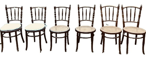 6 Thonet Bistrostoelen