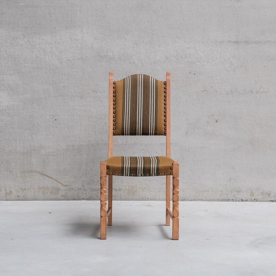 Image 1 of Set van 6 vintage eiken eetkamerstoelen, Denemarken 1960