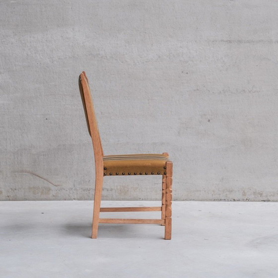 Image 1 of Set van 6 vintage eiken eetkamerstoelen, Denemarken 1960