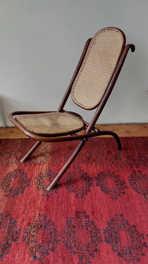 Zeldzame Thonet Stoel, Kaminsessel Nr 1