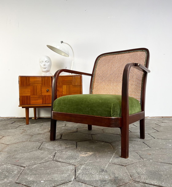 Image 1 of Vintage rotan fauteuil van Thonet, 1950’s