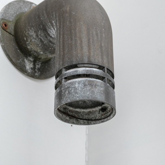 Image 1 of Paar vintage gegalvaniseerde metalen wandlampen van Ole Pless Jørgensen voor Nordisk Solar, Denemarken 1970