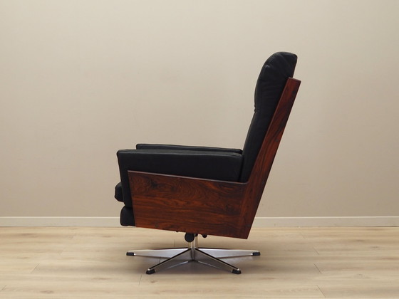 Image 1 of Office leren fauteuil, Deens ontwerp, 1970S, Productie: Denemarken