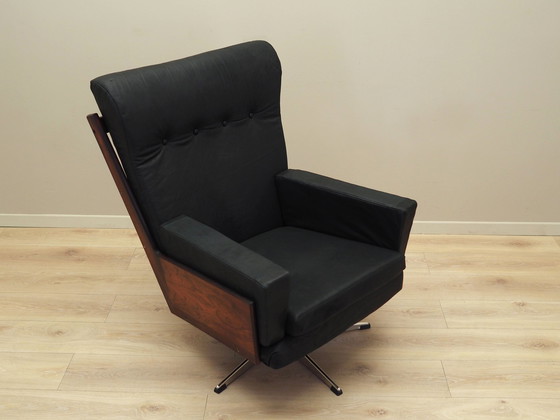 Image 1 of Office leren fauteuil, Deens ontwerp, 1970S, Productie: Denemarken