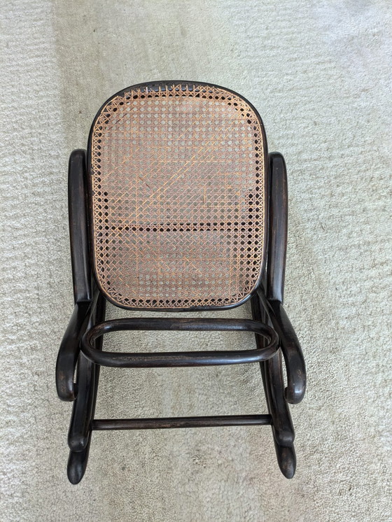 Image 1 of Vintage Thonet (Stijl) Voetenbankje 