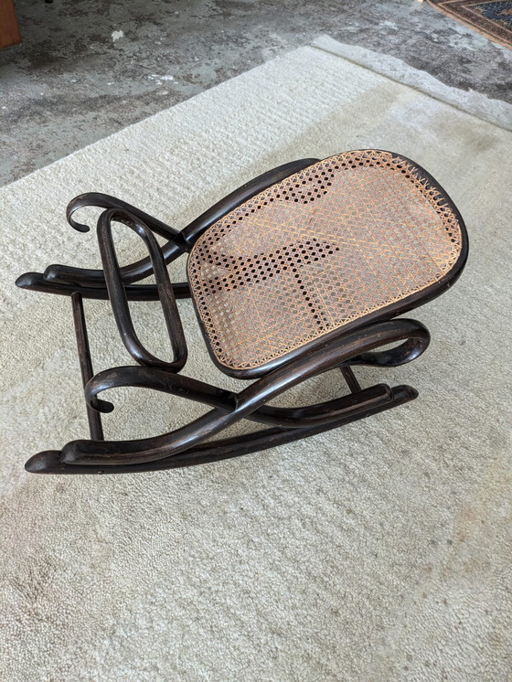 Image 1 of Vintage Thonet (Stijl) Voetenbankje 