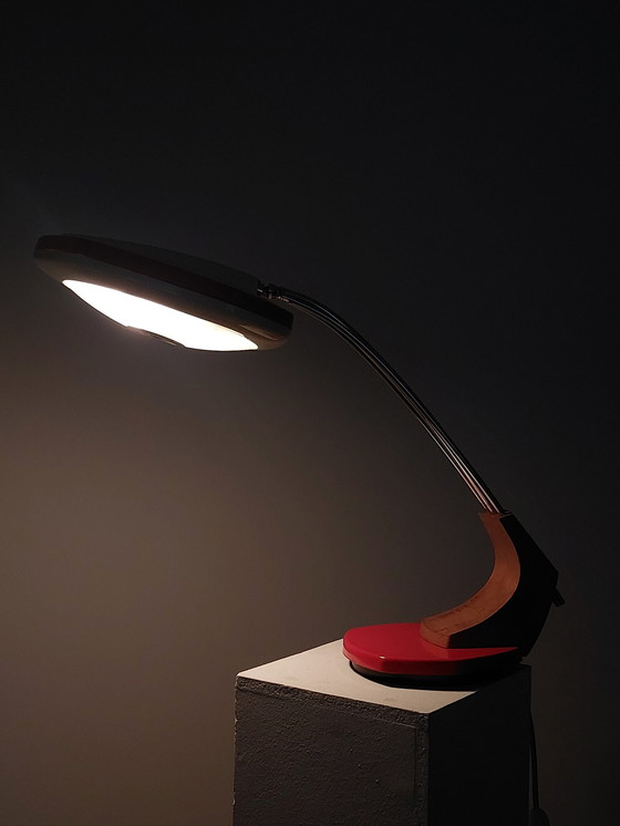 Image 1 of Vintage Mid Century Fase Falux Design Lamp Ruimtetijdperk