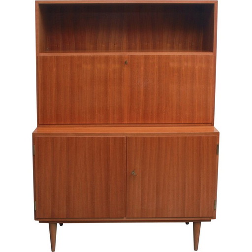 Vintage secretaire in walnoot, 1960