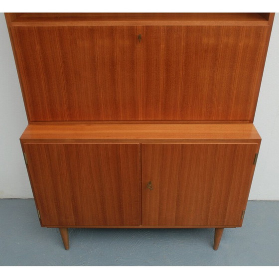 Image 1 of Vintage secretaire in walnoot, 1960