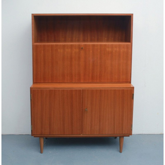 Image 1 of Vintage secretaire in walnoot, 1960