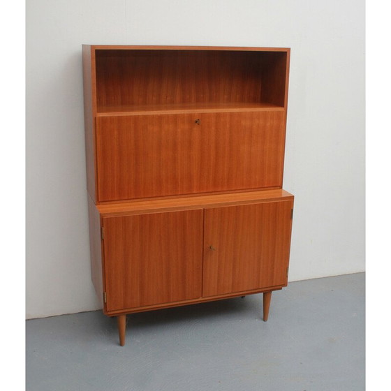 Image 1 of Vintage secretaire in walnoot, 1960