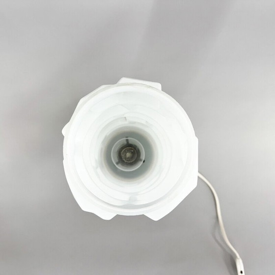 Image 1 of Vintage tafellamp in messing en opaline glas, Tsjecho-Slowakije 1970