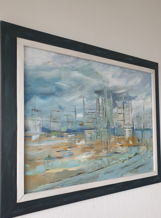 Schilderij De Maasvlakte Rotterdam