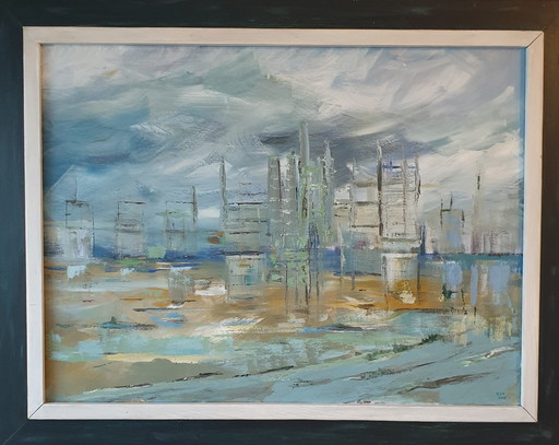 Schilderij De Maasvlakte Rotterdam