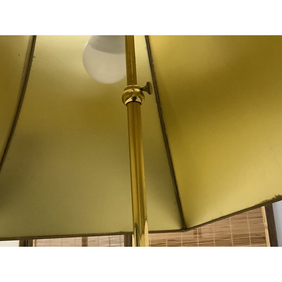 Image 1 of Vintage zwart marmeren en koperen vloerlamp, 1970