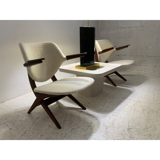 Image 1 of Vintage zwart marmeren en koperen vloerlamp, 1970