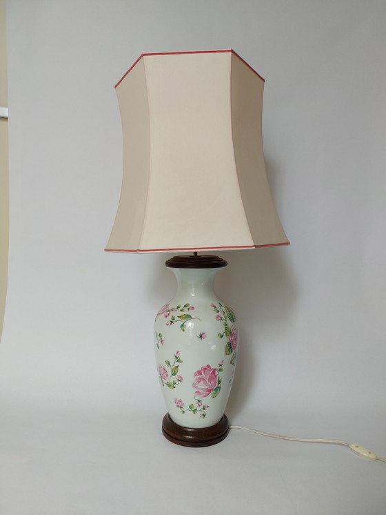 Image 1 of Vistra Alegra epoque porcelain flower table lamp