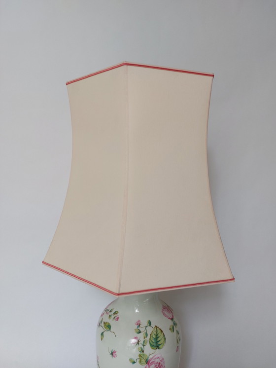 Image 1 of Vistra Alegra epoque porcelain flower table lamp