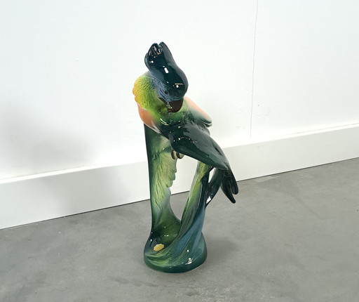 Vintage porseleinen beeld kaketoe