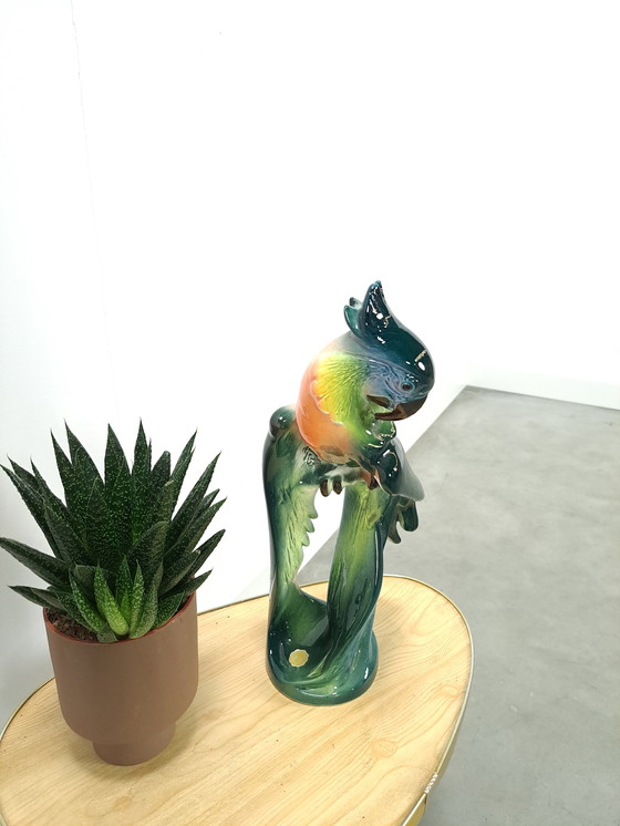 Image 1 of Vintage porseleinen beeld kaketoe