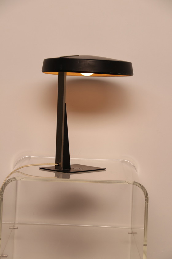 Image 1 of Bureaulamp in zwart metaal van Louis Kalff voor Philips - NL - jaren 50