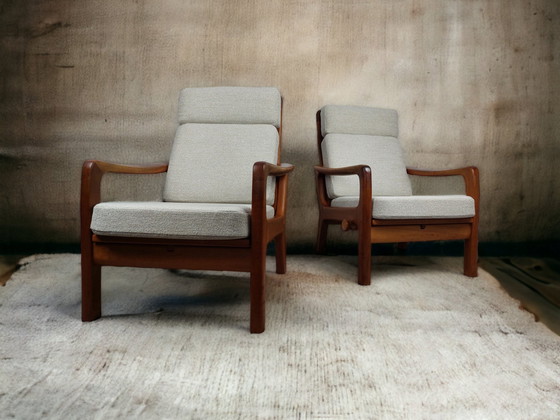 Image 1 of 2x Juul Kristensen fauteuils met hoge rugleuning