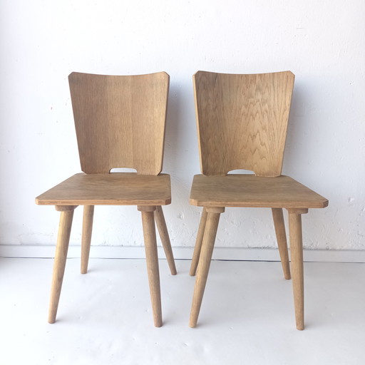 2x vintage eetkamerstoelen