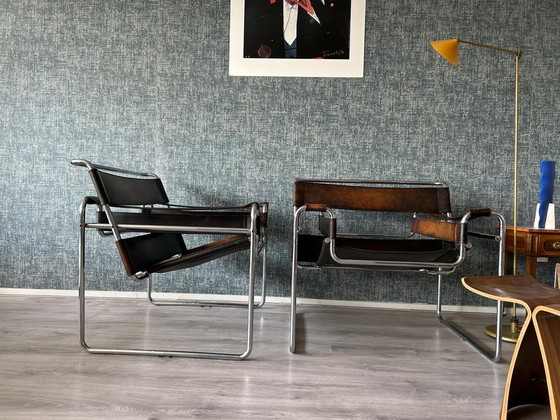 Image 1 of 2x Bononia/Gavina Wassily B3 Stoelen van Marcel Breuer