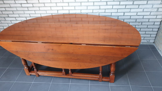 Image 1 of Schuitema kersenhout hangoren tafel