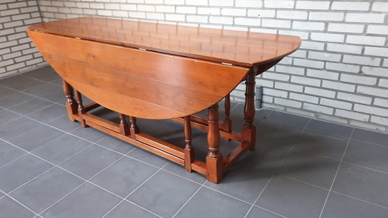 Image 1 of Schuitema kersenhout hangoren tafel