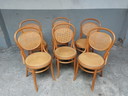 6x Vintage webbing stoel