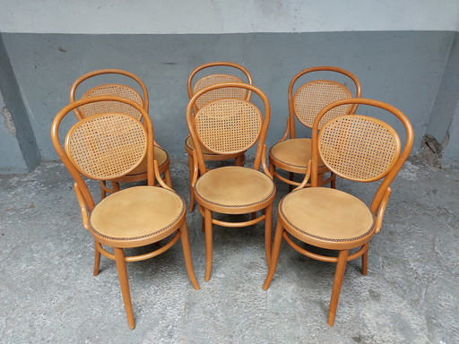 6x Vintage webbing stoel