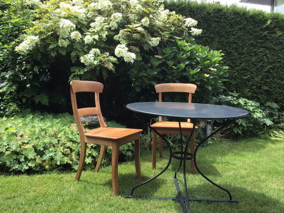 Image 1 of 6x Vintage teakhouten stoelen