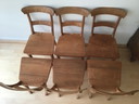 6x Vintage teakhouten stoelen