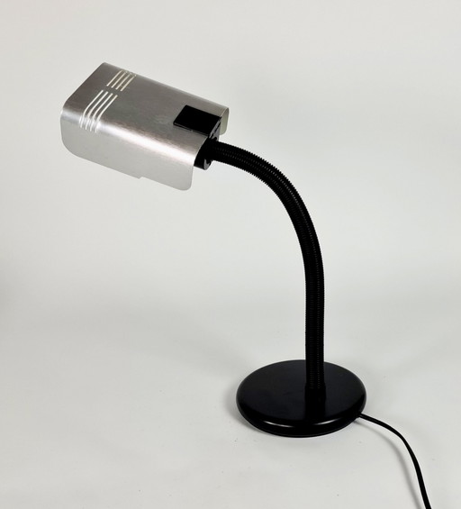 Vintage Italiaanse Targetti Design - Gooseneck - Desk Lamp - Verstelbaar - Buigbaar - Studielamp - Kantoorlamp - Nachtkastje lam
