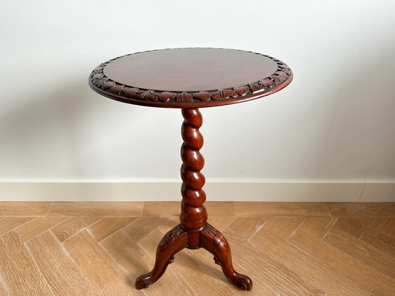 Image 1 of Vintage Mahonie Gerst Twist Salontafel