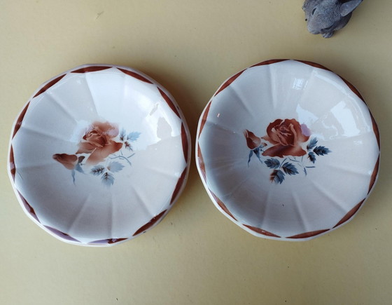 Image 1 of Digoin Sarreguemines - Kunst van de Tafel - Oude Vaisselle, Vintage - Pièce De Forme - Plat De Service - Grote Assiette - Déco