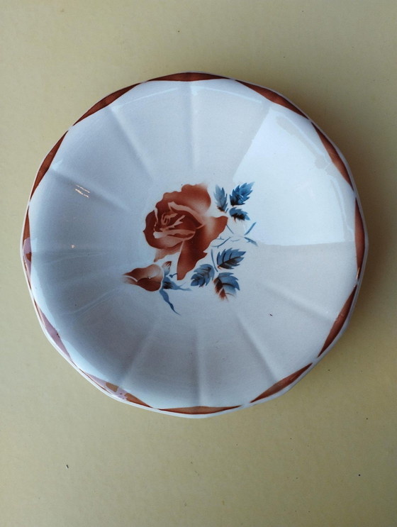 Image 1 of Digoin Sarreguemines - Kunst van de Tafel - Oude Vaisselle, Vintage - Pièce De Forme - Plat De Service - Grote Assiette - Déco