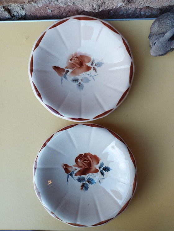 Image 1 of Digoin Sarreguemines - Kunst van de Tafel - Oude Vaisselle, Vintage - Pièce De Forme - Plat De Service - Grote Assiette - Déco