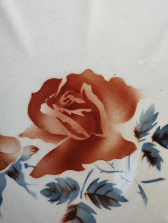 Image 1 of Digoin Sarreguemines - Kunst van de Tafel - Oude Vaisselle, Vintage - Pièce De Forme - Plat De Service - Grote Assiette - Déco