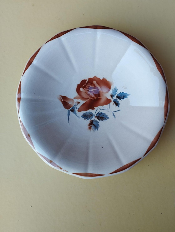 Image 1 of Digoin Sarreguemines - Kunst van de Tafel - Oude Vaisselle, Vintage - Pièce De Forme - Plat De Service - Grote Assiette - Déco