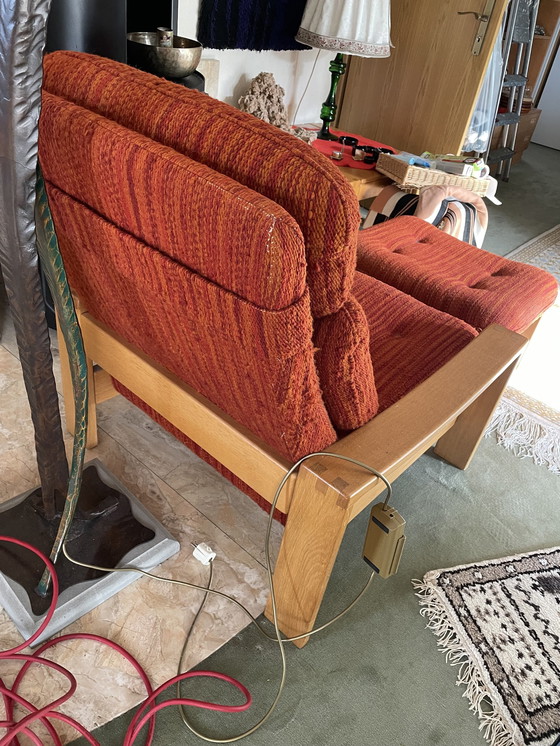 Image 1 of Vintage fauteuil met kruk