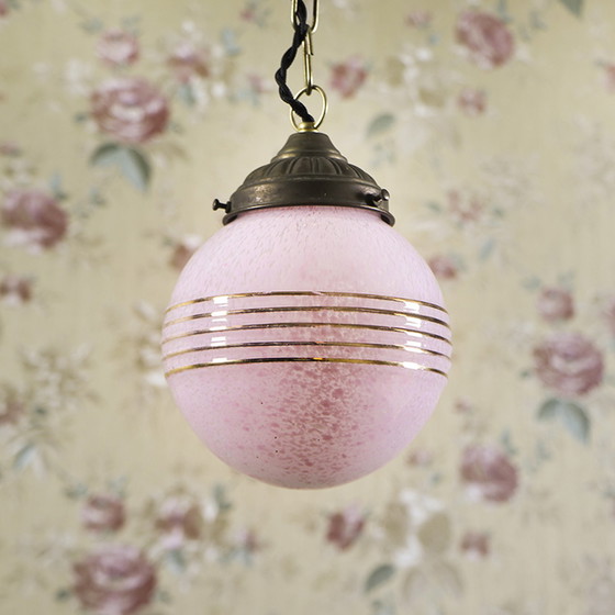 Image 1 of Roze Art Deco Hanglamp